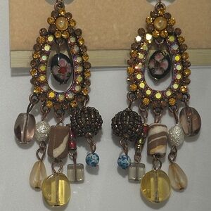 Felicias Multicolor Vintage Style Dangle Earrings